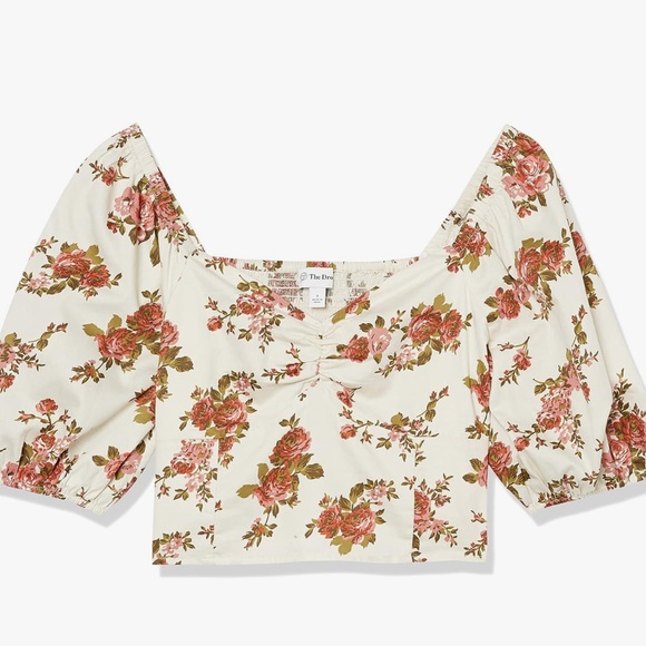 The Drop Annie Sweetheart Cotton Cropped Top - Picture 2 of 5